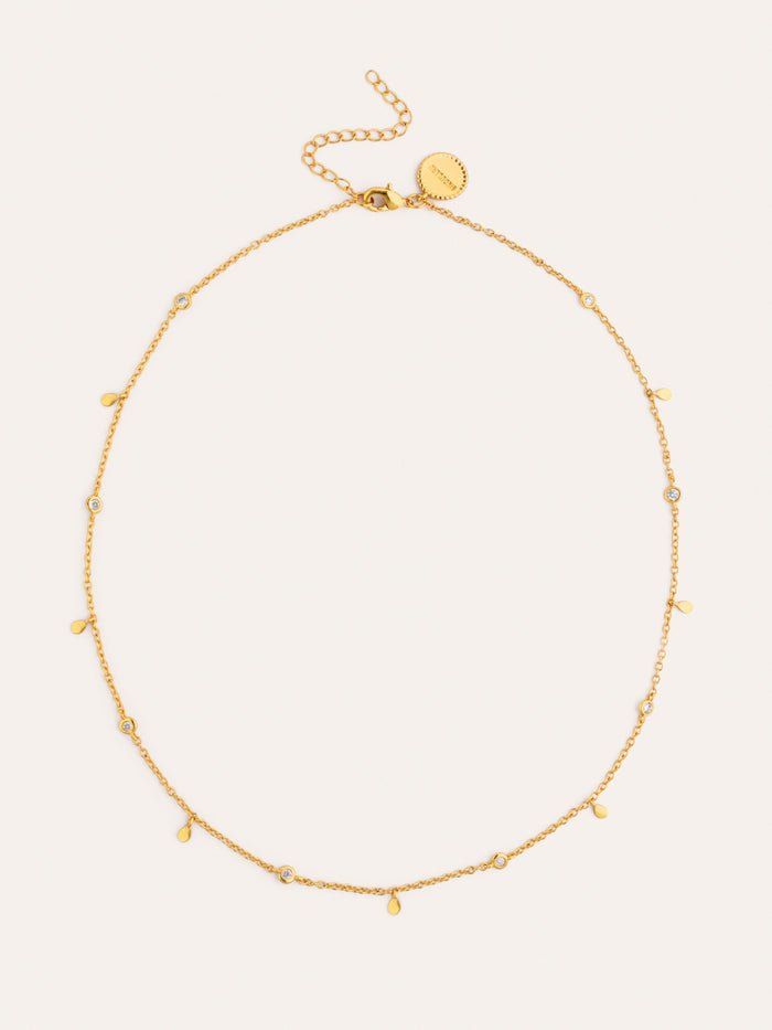 Collar Mini Spark Drop Baño Oro