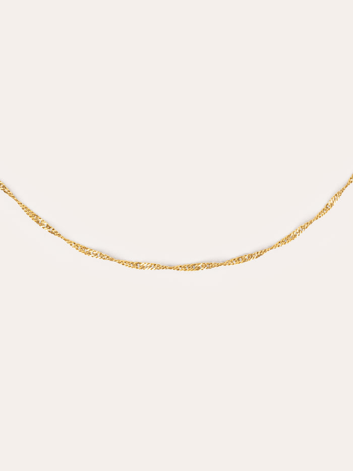 Collar Mini Twist Acero Baño Oro