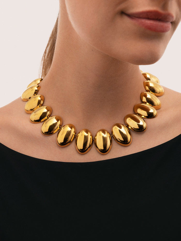 Collar Oceya Acero Baño Oro