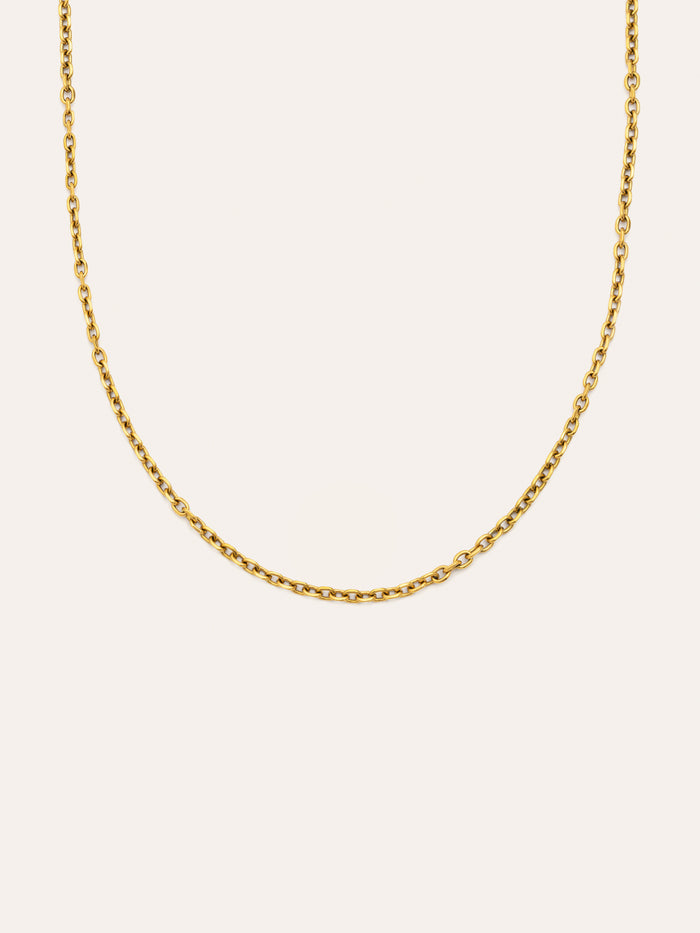 Collar Orla Rope Acero Baño Oro