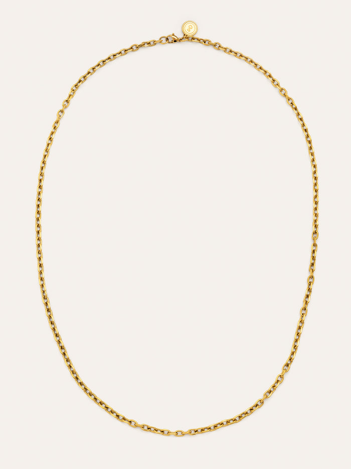 Collar Orla Rope Acero Baño Oro