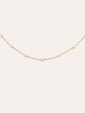 Collar Pearl & Pearls Plata Baño Oro