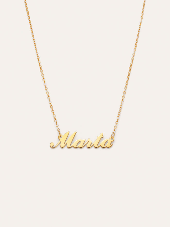 Collar Personalizado Carrie Plata Baño Oro