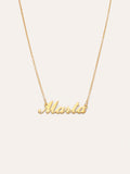 Collar Personalizado Carrie Plata Baño Oro