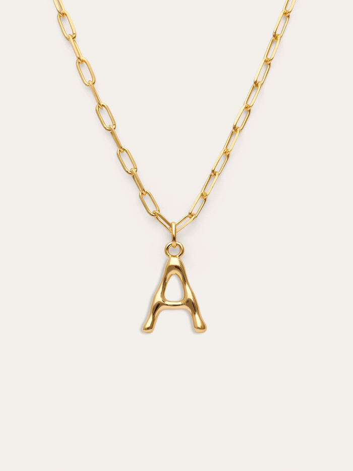 Collar Personalizado Chic Letter XL Acero Baño Oro