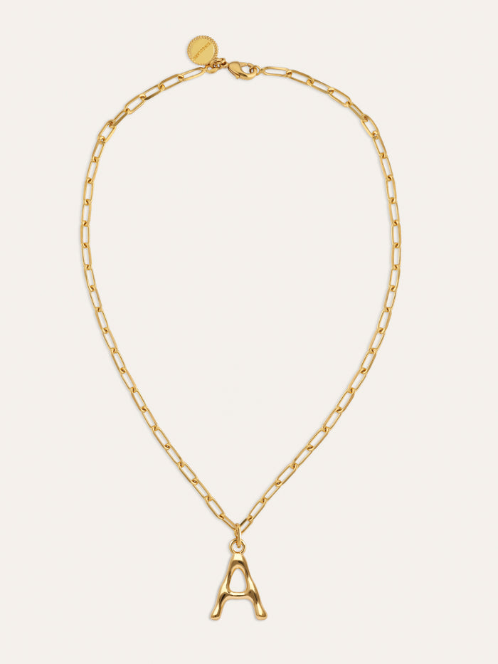 Collar Personalizado Chic Letter XL Acero Baño Oro