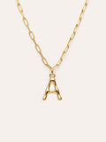 Collar Personalizado Chic Letter XL Acero Baño Oro