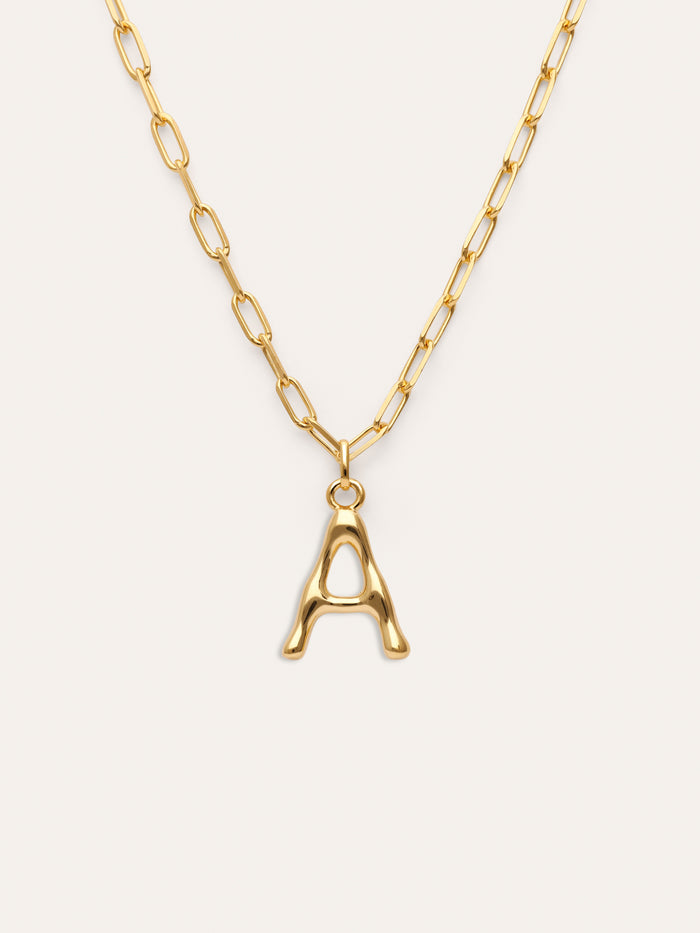 Collar Personalizado Chic Letter XL Acero Baño Oro