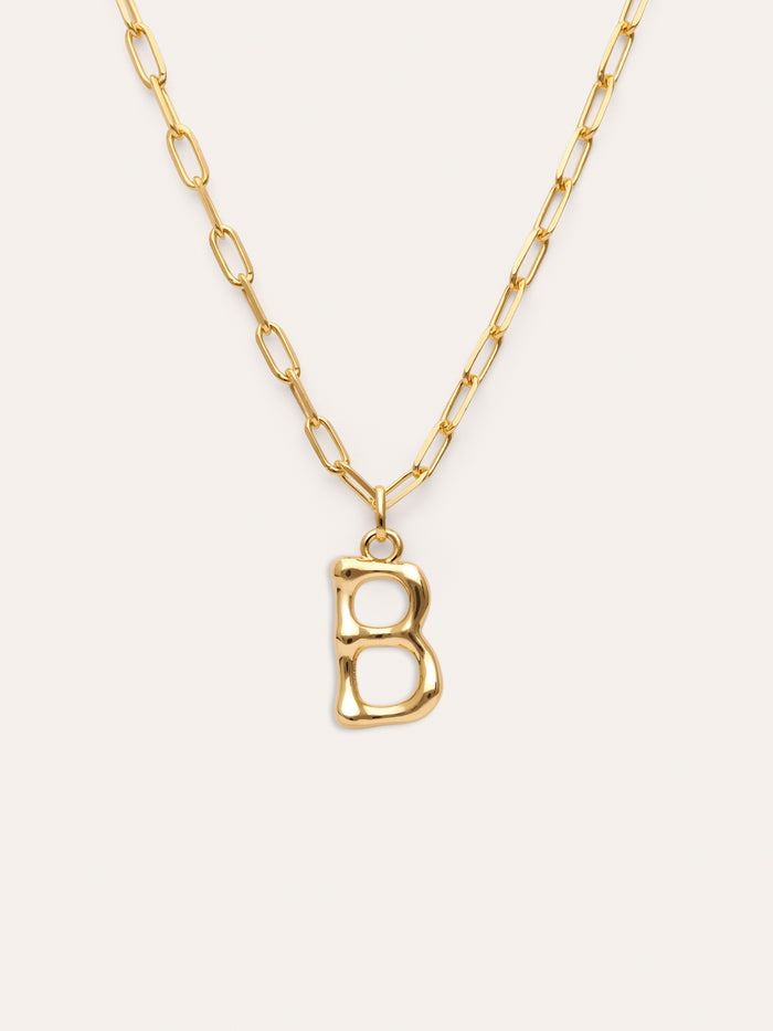 Collar Personalizado Chic Letter XL Acero Baño Oro