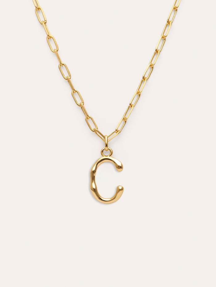 Collar Personalizado Chic Letter XL Acero Baño Oro