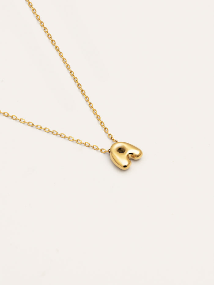 Collar Personalizado Hailey Letter Acero Baño Oro