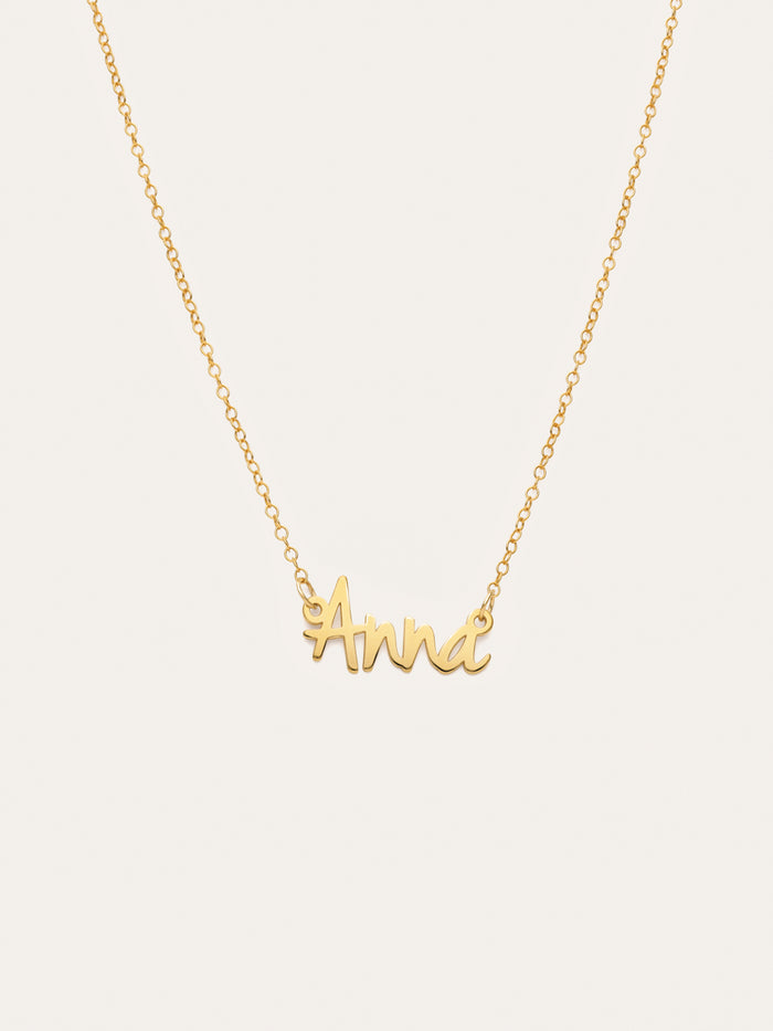Collar Personalizado Sue Plata Baño Oro