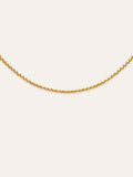 Collar Rosario Acero Baño Oro