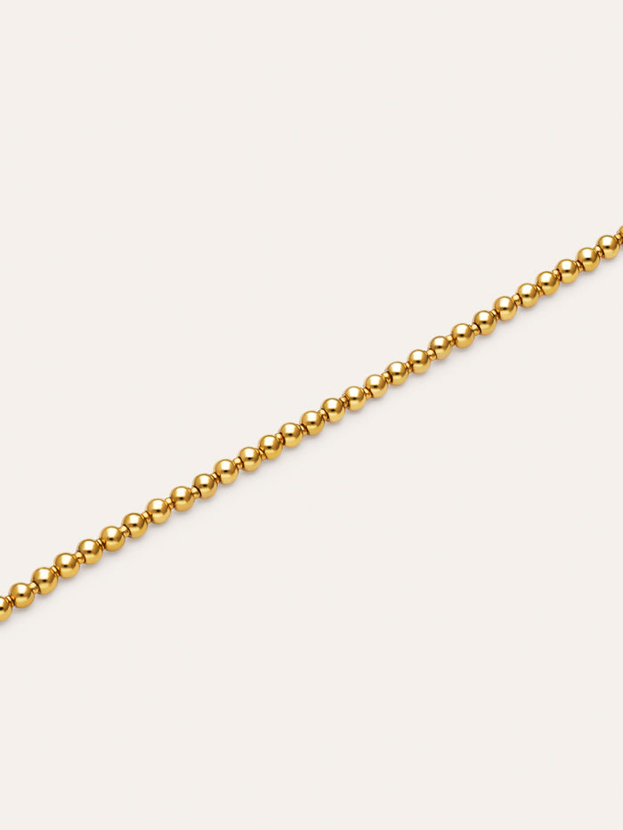 Collar Rosario Acero Baño Oro