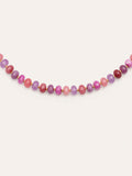 Collar Rosé Stones Acero Baño Oro