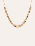 Collar Shamira Full Stones Acero Baño Oro