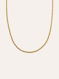 Collar Spinning Rope Chain Acero Baño Oro
