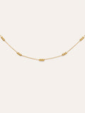 Collar Triple Dots Acero Baño Oro