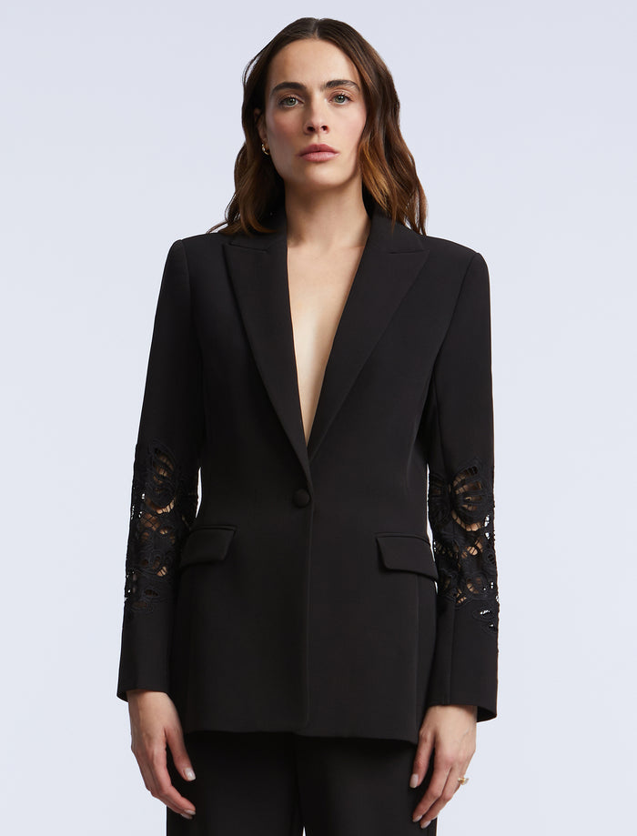 Combo Blazer Notch Lapel