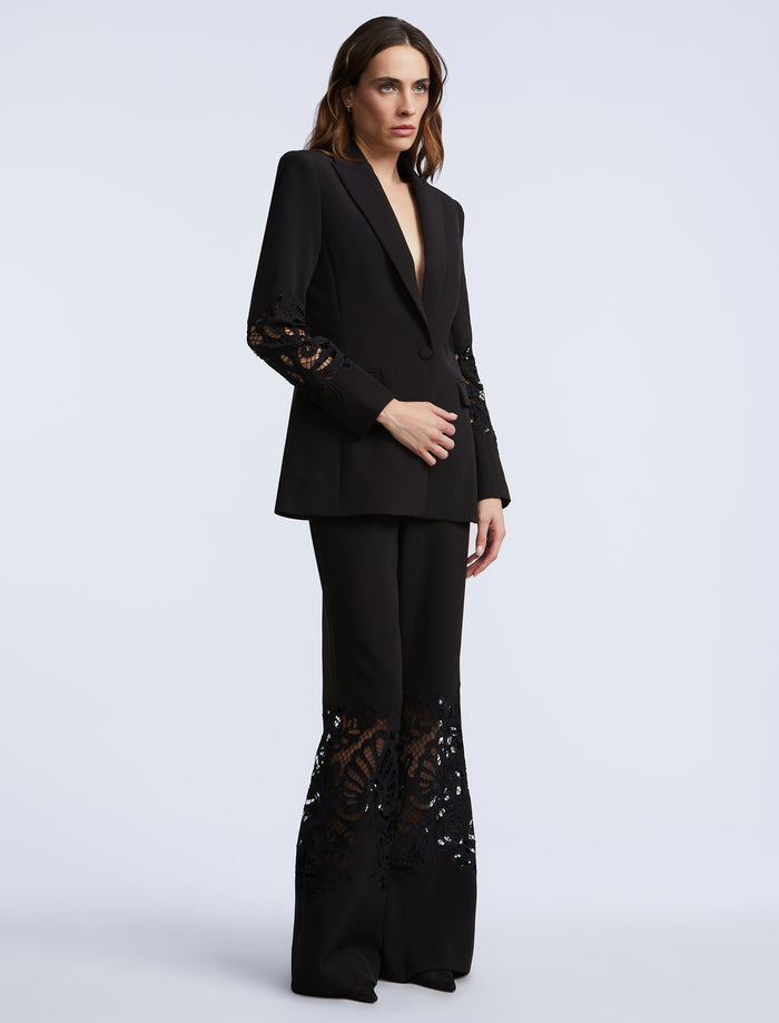 Combo Blazer Notch Lapel