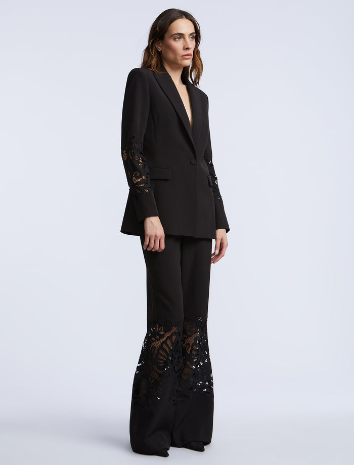 Combo Blazer Notch Lapel