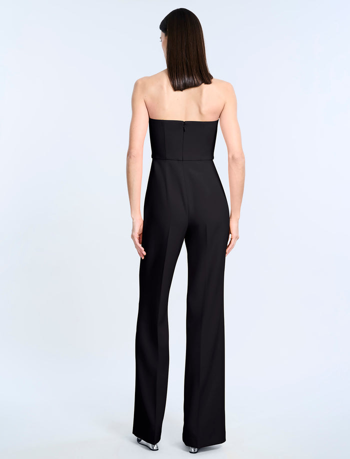 Corset Jumpsuit With Drape