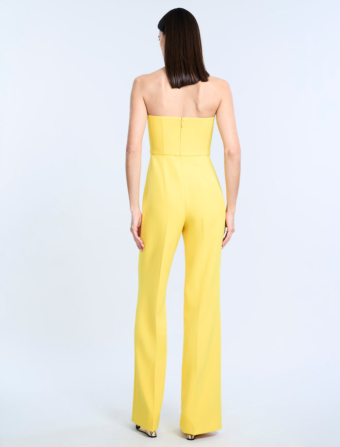 Corset Jumpsuit With Drape