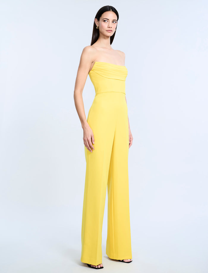 Corset Jumpsuit With Drape