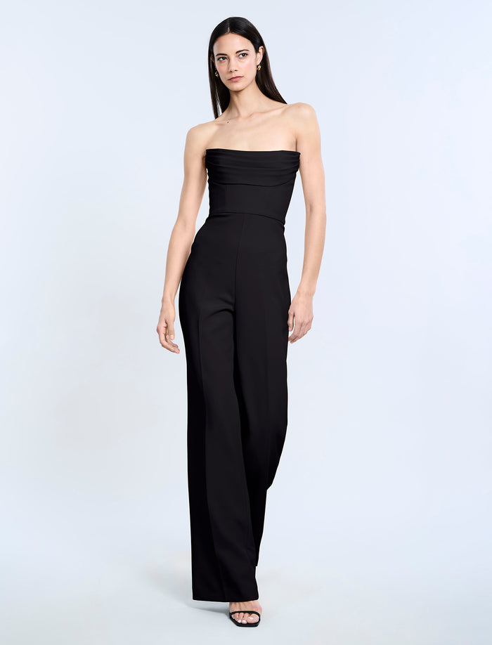 Corset Jumpsuit With Drape