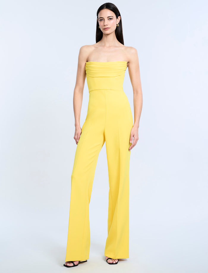 Corset Jumpsuit With Drape
