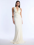 Cowl Neck Halter Gown