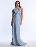 Cowl Neck Halter Gown