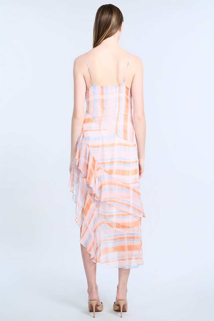 Cowl Neck Ruffle Dress