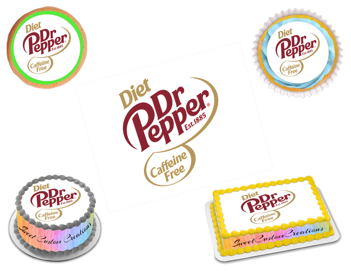 Diet Dr Pepper Edible Image Frosting Sheet #5 Topper (80+ sizes)