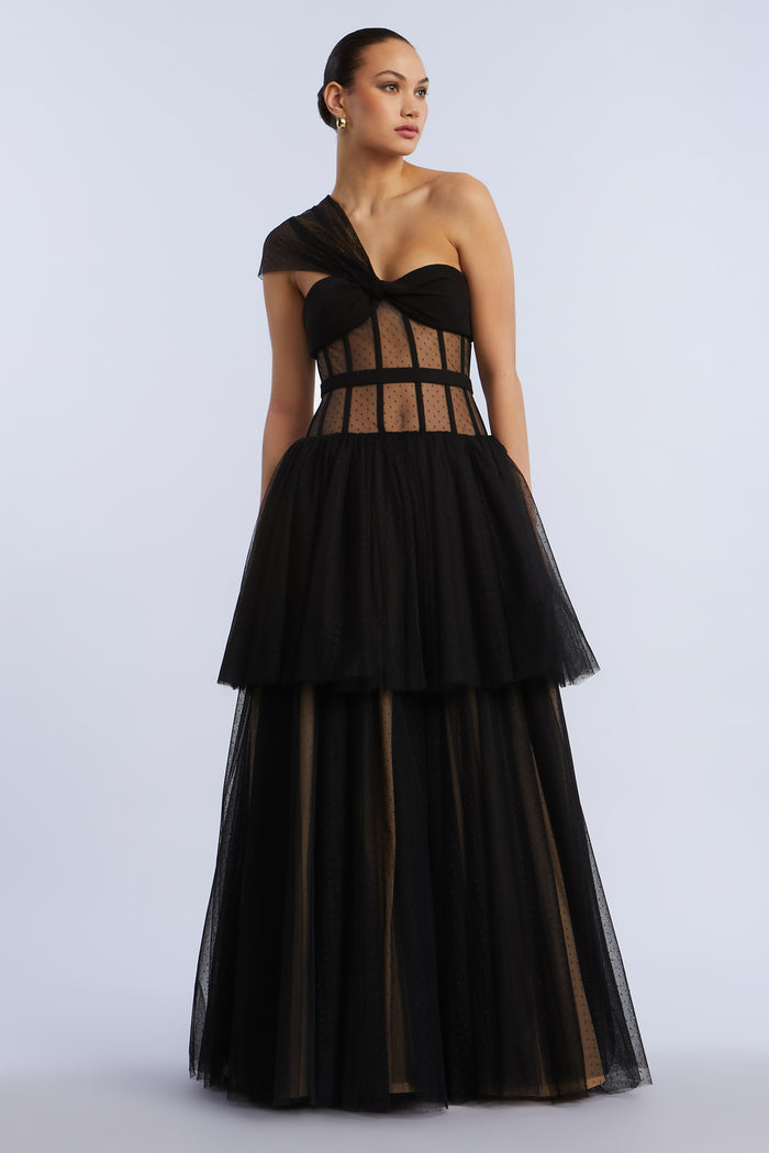 Dot Tulle Gown