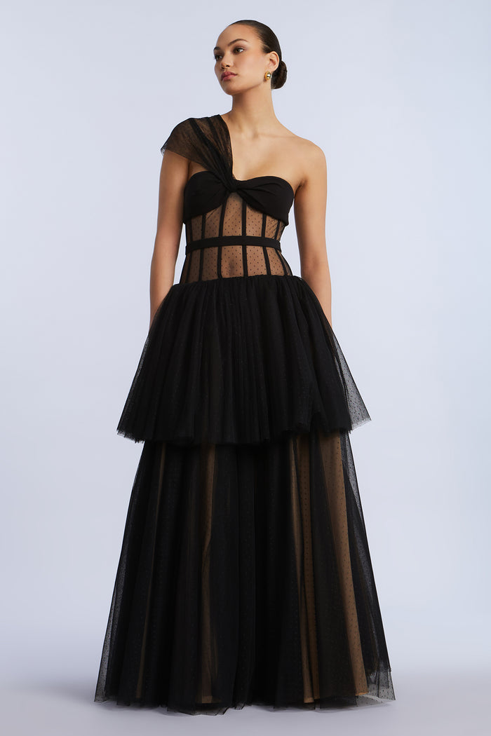 Dot Tulle Gown