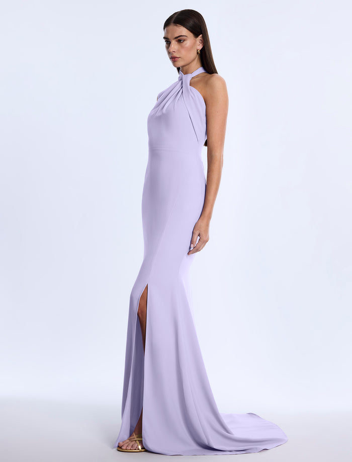Drape Neck Gown