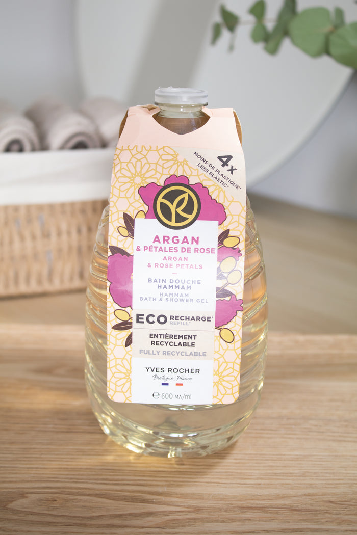 Eco-Refill Argan & Rose Petals Bath & Shower Gel