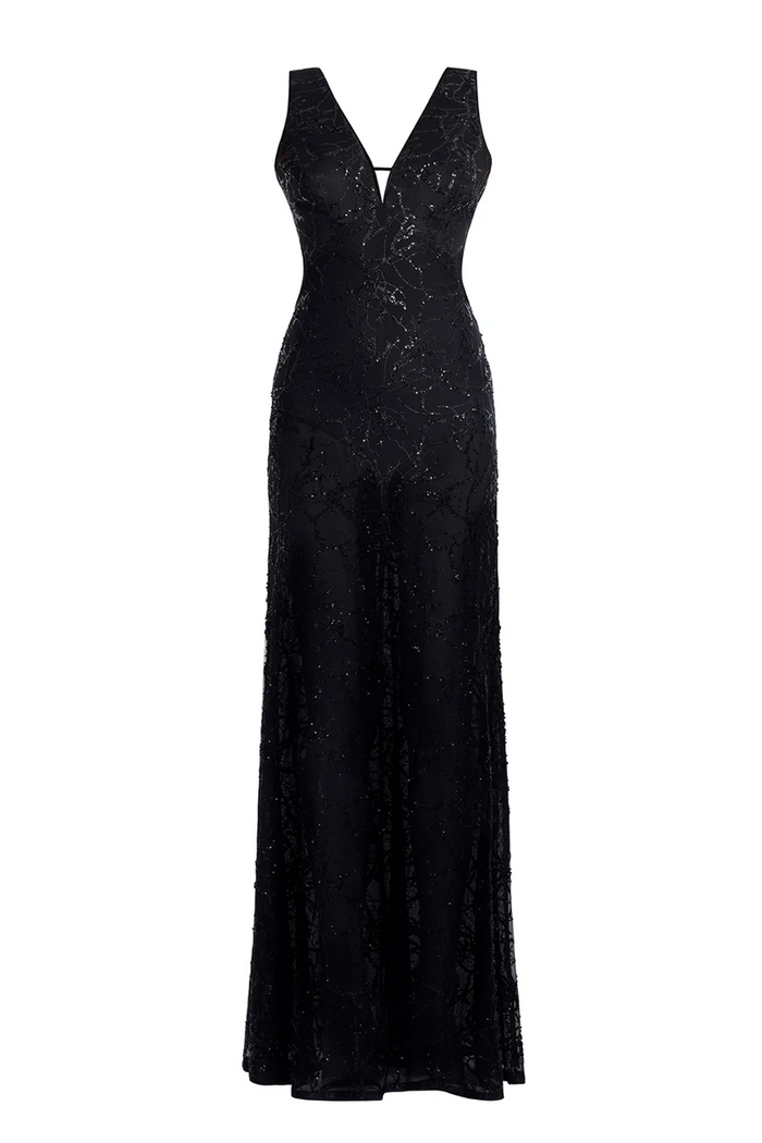 Embellished Cut-Out Gown