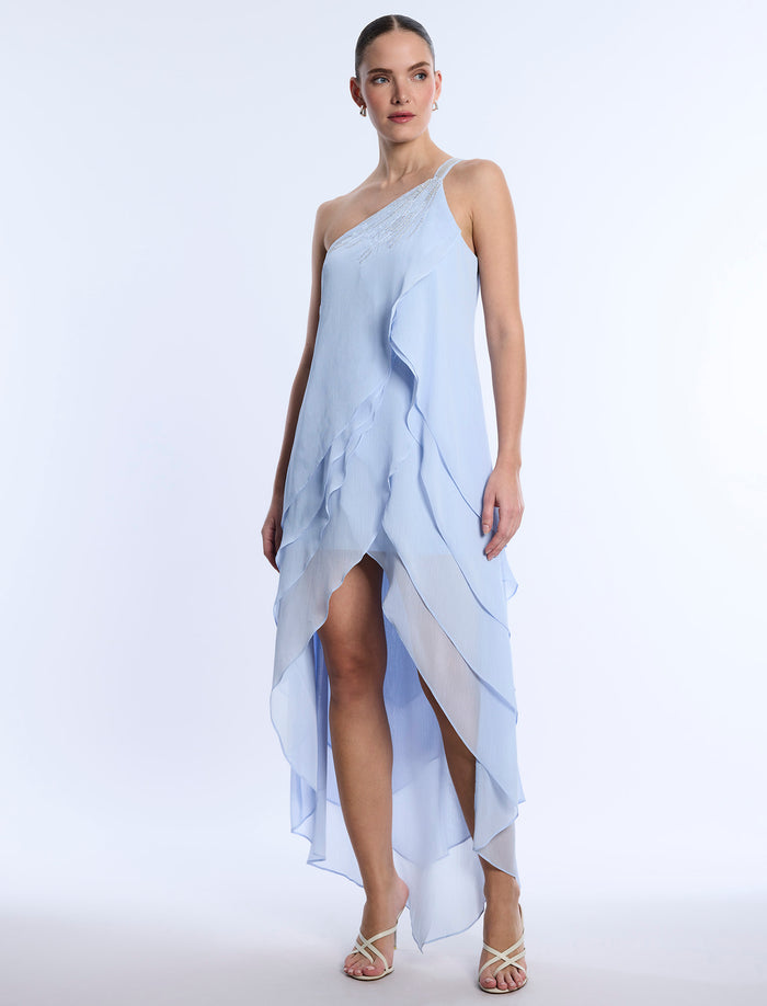 Embellished Sheer Layer Dress