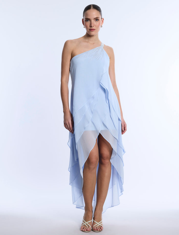 Embellished Sheer Layer Dress
