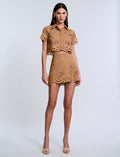 Eyelet Mini Skirt