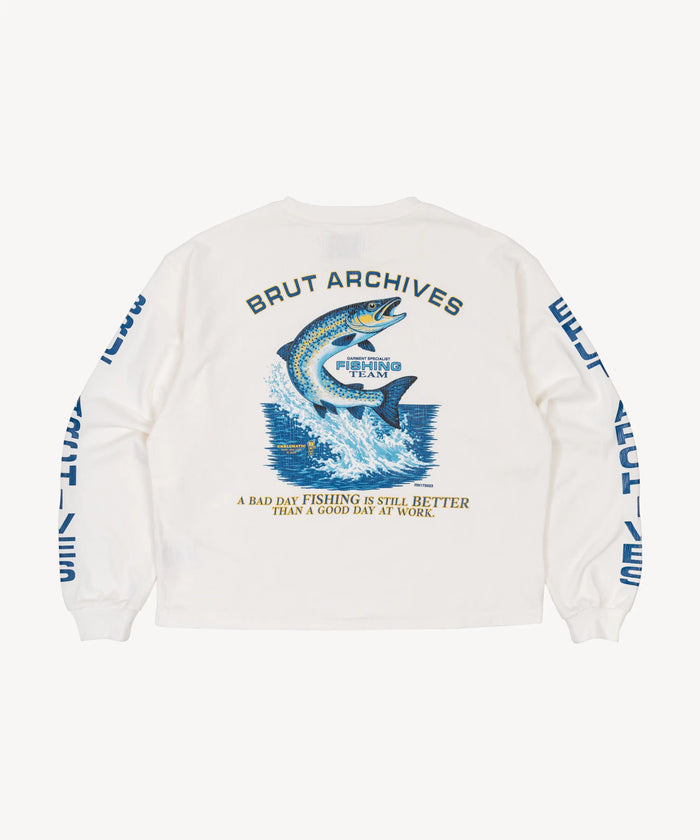 FISHING TEE T-Shirts X-SMALL / WHITE - BRUT Clothing