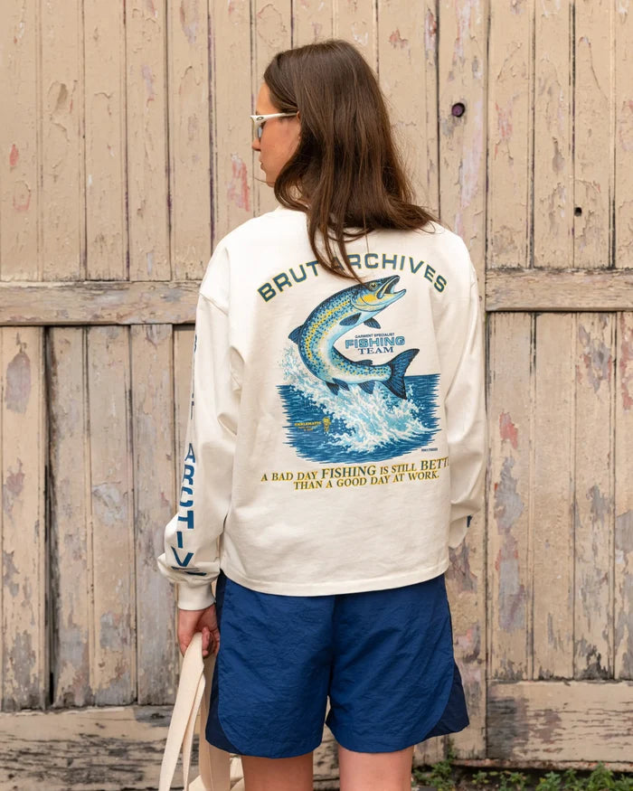 FISHING TEE T-Shirts X-SMALL / WHITE - BRUT Clothing