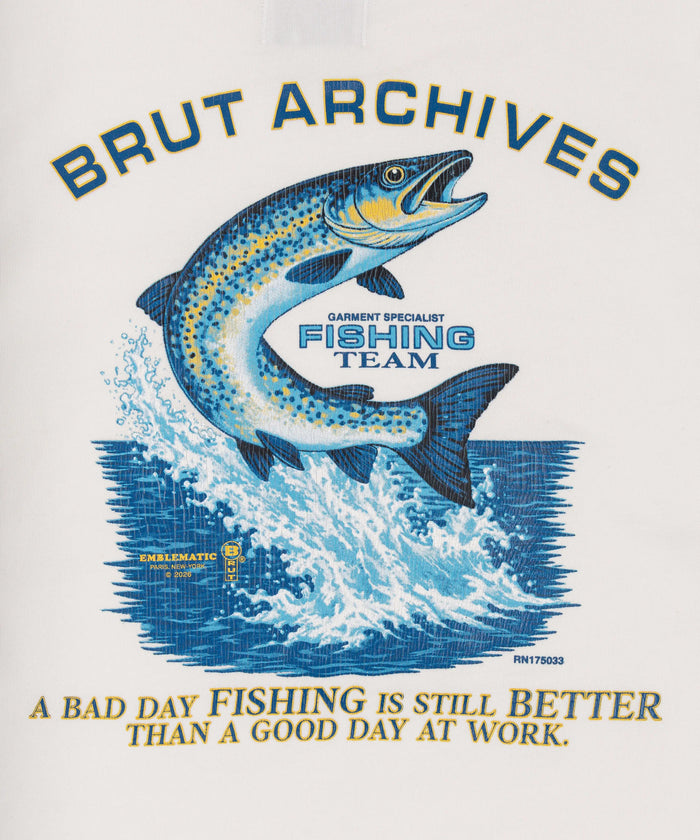 FISHING TEE T-Shirts X-SMALL / WHITE - BRUT Clothing