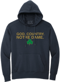 GOD. COUNTRY. NOTRE DAME. (HOODED SWEATSHIRT) - OBVIOUS SHIRTS