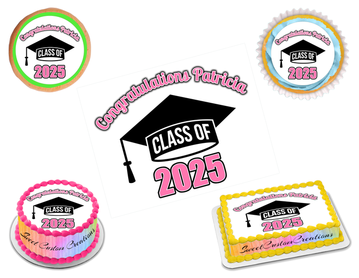 Graduation Edible Image Frosting Sheet #25P (80+ sizes)