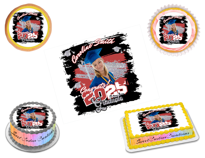 Graduation Photo Edible Image Frosting Sheet #30SGM (80+ sizes)