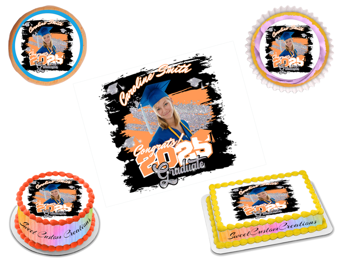 Graduation Photo Edible Image Frosting Sheet #30SGO (80+ sizes)