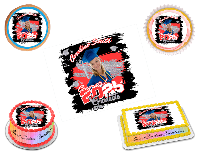 Graduation Photo Edible Image Frosting Sheet #30SGR (80+ sizes)